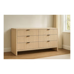 Fairfax Solid Wood And Oak Veneer Dresser in Natural