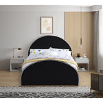 Brody Velvet Upholstered King Bed in Black