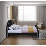 Brody Velvet Upholstered King Bed in Black