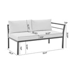 Sunnyside 2-Piece Conversation Set in White