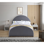 Brody Velvet Upholstered King Bed in Grey