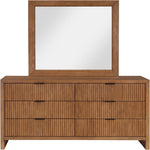 Fairfax Solid Wood And Oak Veneer Dresser in Walnut