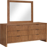 Fairfax Solid Wood And Oak Veneer Dresser in Walnut