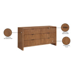 Fairfax Solid Wood And Oak Veneer Dresser in Walnut