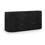 Astrid Solid Wood And Oak Veneer Dresser in Black