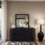 Astrid Solid Wood And Oak Veneer Dresser in Black