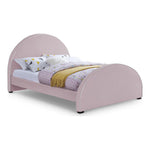 Brody Velvet Upholstered King Bed in Pink