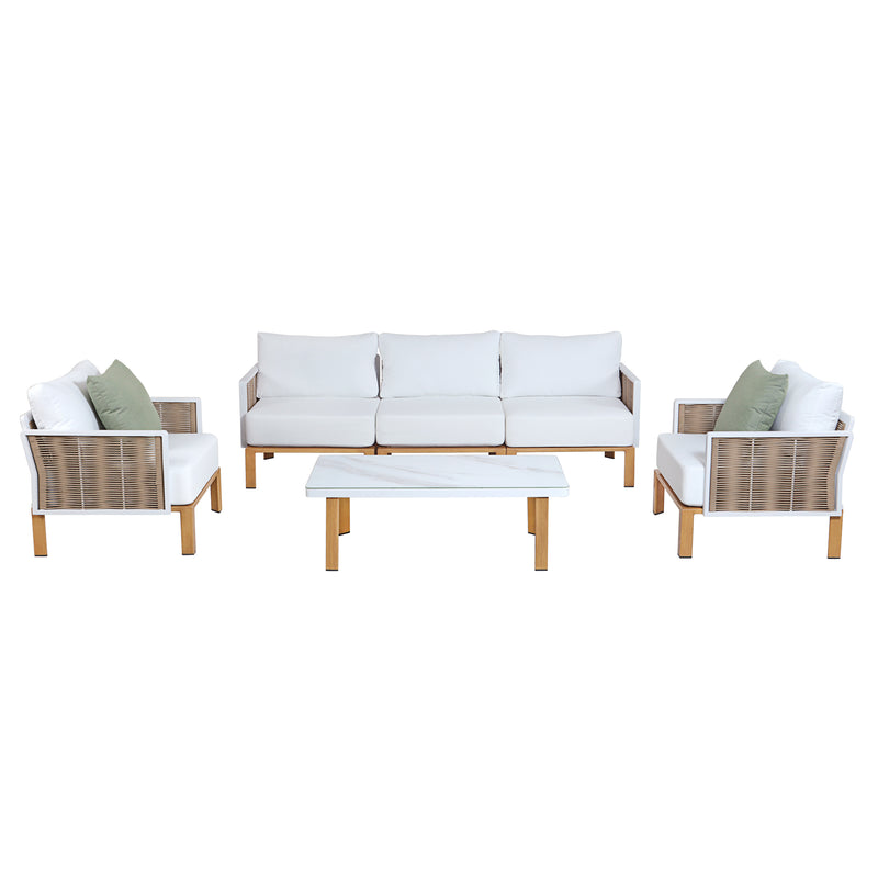 Vine 4-Piece Conversation Set in White