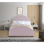 Brody Velvet Upholstered King Bed in Pink