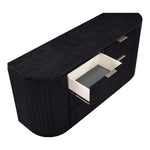 Astrid Solid Wood And Oak Veneer Dresser in Black