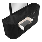 Astrid Solid Wood And Oak Veneer Dresser in Black