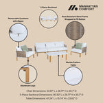 Vine 4-Piece Conversation Set in White