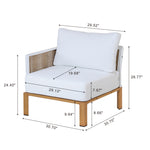 Vine 4-Piece Conversation Set in White