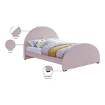 Brody Velvet Upholstered King Bed in Pink