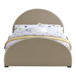 Brody Velvet Upholstered Queen Bed in Beige