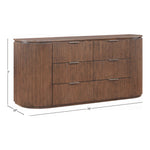 Astrid Solid Wood And Oak Veneer Dresser in Brown
