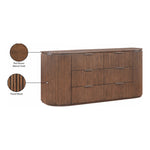 Astrid Solid Wood And Oak Veneer Dresser in Brown