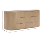 Astrid Solid Wood And Oak Veneer Dresser in Natural