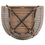 Spezia Upholstered Freestanding Egg Chair in Tan and Gray