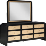 Siena Ash Wood And Natural Cane Dresser in Black