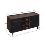 Duane 59" Fluted Sideboard in Black