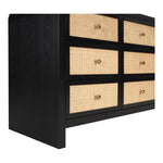 Siena Ash Wood And Natural Cane Dresser in Black