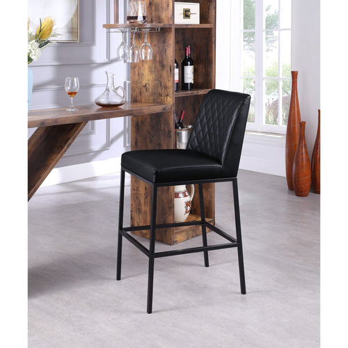 Bryce Vegan Leather Upholstered Bar Stool in Black