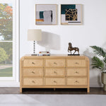 Siena Ash Wood And Natural Cane Dresser in Natural