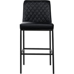 Bryce Vegan Leather Upholstered Bar Stool in Black