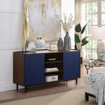 Duane 59" Fluted Sideboard in Navy Blue