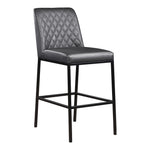 Bryce Vegan Leather Upholstered Bar Stool in Grey