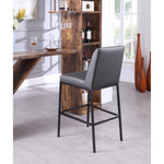 Bryce Vegan Leather Upholstered Bar Stool in Grey
