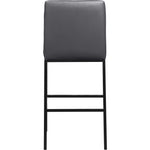 Bryce Vegan Leather Upholstered Bar Stool in Grey