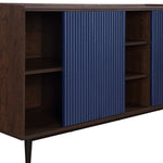 Duane 59" Fluted Sideboard in Navy Blue