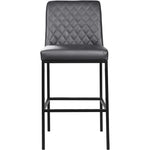 Bryce Vegan Leather Upholstered Bar Stool in Grey