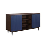 Duane 59" Fluted Sideboard in Navy Blue
