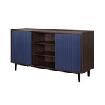 Duane 59" Fluted Sideboard in Navy Blue