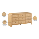 Siena Ash Wood And Natural Cane Dresser in Natural
