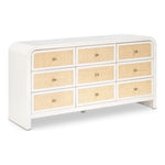 Siena Ash Wood And Natural Cane Dresser in White