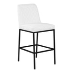 Bryce Vegan Leather Upholstered Bar Stool in White