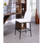 Bryce Vegan Leather Upholstered Bar Stool in White