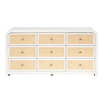 Siena Ash Wood And Natural Cane Dresser in White