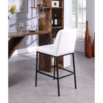 Bryce Vegan Leather Upholstered Bar Stool in White