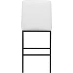 Bryce Vegan Leather Upholstered Bar Stool in White