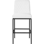 Bryce Vegan Leather Upholstered Bar Stool in White