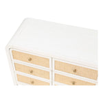 Siena Ash Wood And Natural Cane Dresser in White