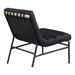 Burke Boucle Fabric Upholstered Accent Chair in Black