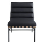 Burke Boucle Fabric Upholstered Accent Chair in Black