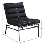 Burke Boucle Fabric Upholstered Accent Chair in Black