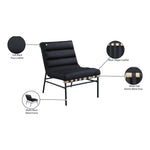 Burke Boucle Fabric Upholstered Accent Chair in Black